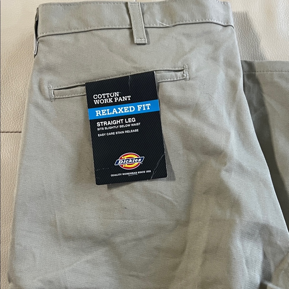 Dickies Men's Relaxed Fit Cotton Work Pants - Tan